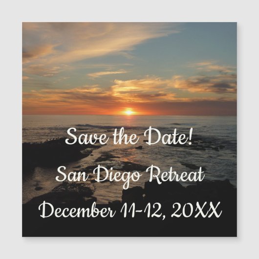 San Diego Sunset II Save the Date (Voorkant)