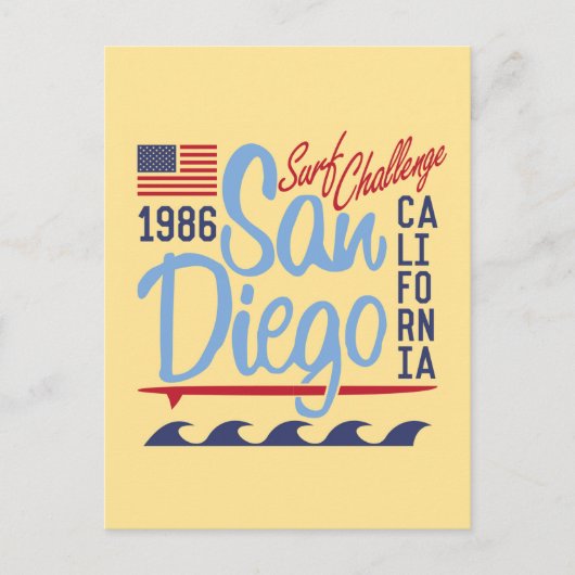 San Diego Surf Challenge 1986 Briefkaart (Voorkant)