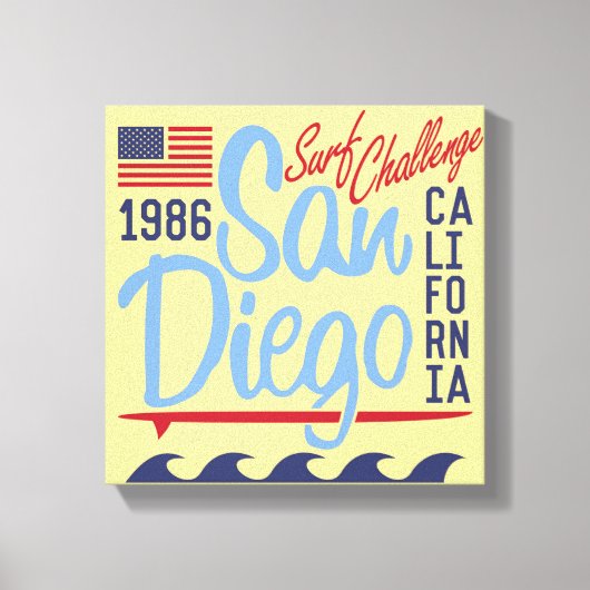San Diego Surf Challenge 1986 Canvas Afdruk (Voorkant)