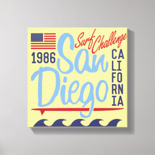 San Diego Surf Challenge 1986 Canvas Afdruk