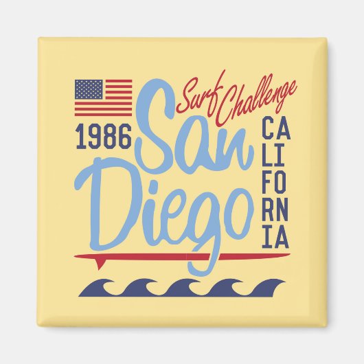 San Diego Surf Challenge 1986 Magneet (Voorkant)