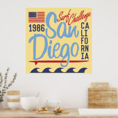 San Diego Surf Challenge 1986 Poster (Keuken)