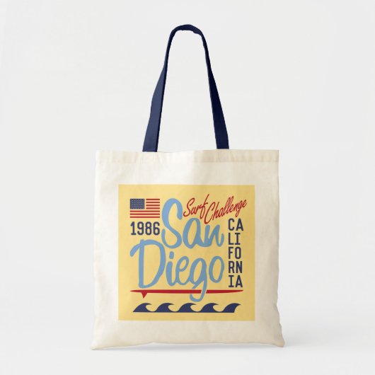 San Diego Surf Challenge 1986 Tote Bag (Voorkant)
