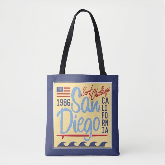 San Diego Surf Challenge 1986 Tote Bag (Voorkant)