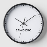 San Diego Time Zone Newsroom Style Horloge