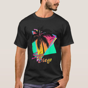 San Diego Tropical Summer Beach Palm Tree Sunset T-shirt