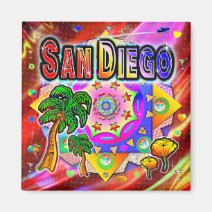 San Diego Tropische Vrienden Magnet Magneet