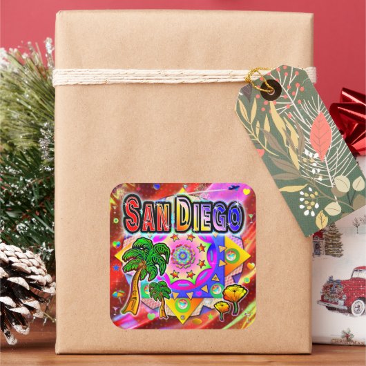 San Diego Tropische Vrienden Sticker (Feestdagen)