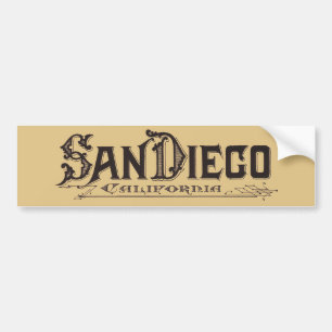 San Diego Typeface Bumpersticker