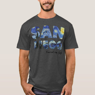 San Diego Van Gogh Sterrennacht Art Vincent Van Go T-shirt