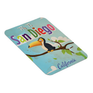 San Diego Vintage vakantieposter Magneet