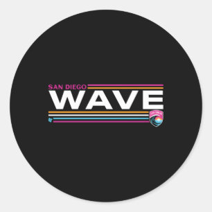 San Diego Wave FC Stripes NWSL Voetbal Ronde Sticker