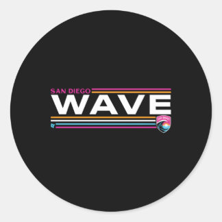 San Diego Wave FC Stripes NWSL Voetbal Ronde Sticker