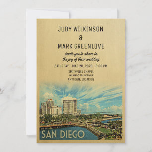 San Diego Wedding Invitation California Kaart