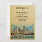 San Diego Wedding Invitation  Middeleeuwen Kaart (Voorkant)