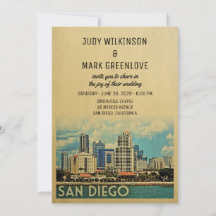 San Diego Wedding Invitation  Middeleeuwen Kaart