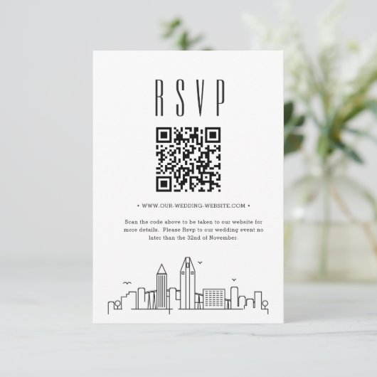 San Diego Wedding QR-code RSVP (Staand voorkant)