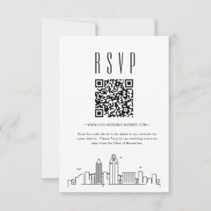 San Diego Wedding QR-code RSVP Kaartje