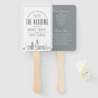San Diego Wedding | Trouwprogramma Hand Fan