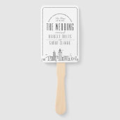 San Diego Wedding | Trouwprogramma Hand Fan Handwaaier (Voorkant)