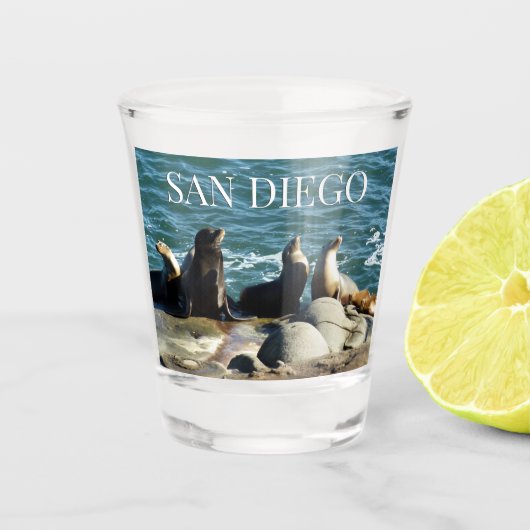 San Diego Zee Lions Shot Glas (Voorkant)