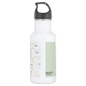 San Diego Zip-codekaart Waterfles (Achterkant)