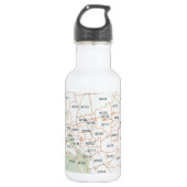 San Diego Zip-codekaart Waterfles (Voorkant)