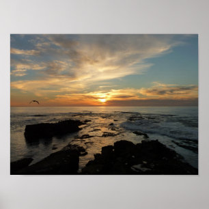 San Diego Zonsondergang I Californisch Zeegezicht Poster