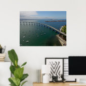 San Diego's Coronado Bay Bridge Poster (Thuiskantoor)