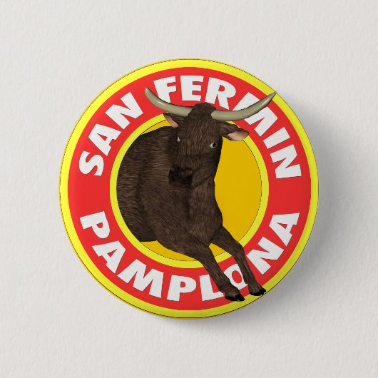 San Fermin de Pamplona Ronde Button 5,7 Cm (Voorkant)