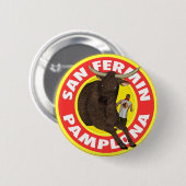 San Fermin de Pamplona Ronde Button 5,7 Cm (Voorkant /achterkant)