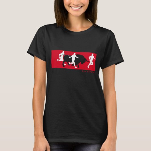 San Fermin, Pamplona: het rijden met de stieren; T-shirt (Voorkant)