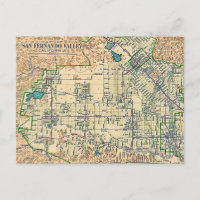San Fernando Valley Kaart Ansichtkaart