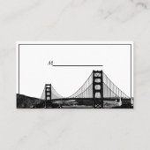 San Fran Skyline Etted BW Red Place Cartes #2 (Dos)