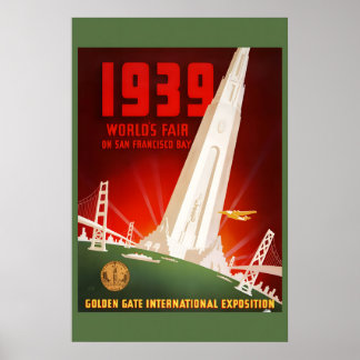 San Francisco 1939 Wereldtentoonstelling Vintage S Poster