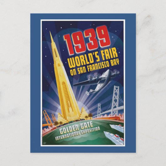 San Francisco 1939 World's Fair Briefkaart (Voorkant)