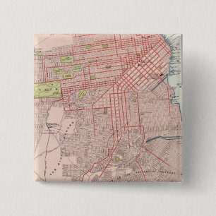 San Francisco 7 Vierkante Button 5,1 Cm