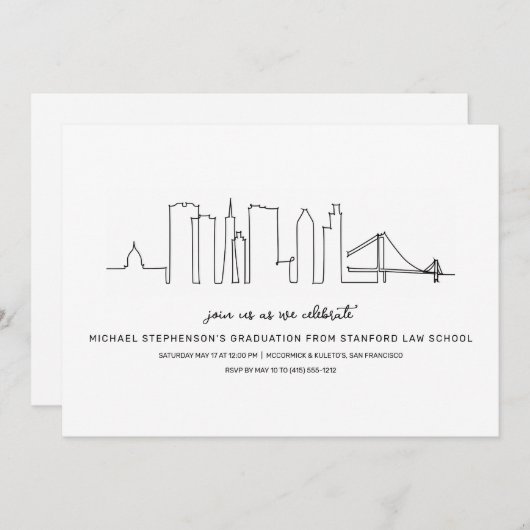 San Francisco Afstuderen Kaart (Voorkant / Achterkant)