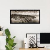 San Francisco Airship Foto 1908 Poster (Thuiskantoor)