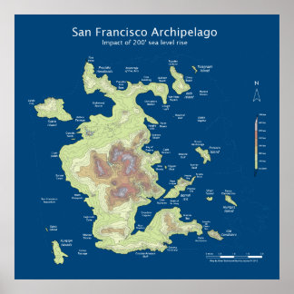 San Francisco Archipel, 200' zee 24' Poster