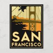San Francisco Art Deco Travel Poster Briefkaart (Voorkant)
