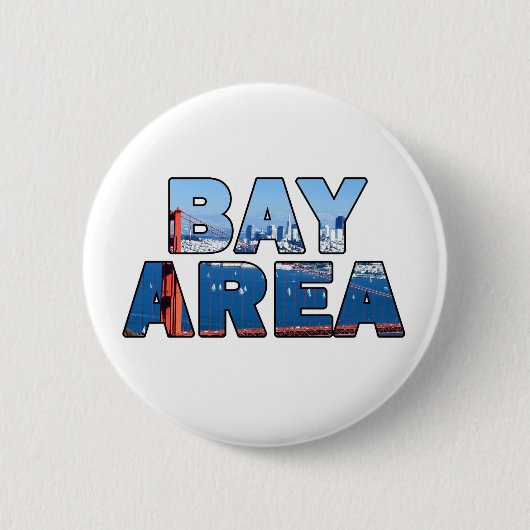 San Francisco Bay Area Ronde Button 5,7 Cm (Voorkant)