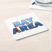 San Francisco Bay Area Vierkante Kartonnen Onderzetter (Schuin)