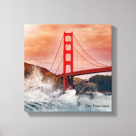 San Francisco Bay Bridge Canvas Afdruk (Voorkant)