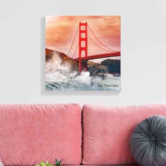 San Francisco Bay Bridge Canvas Afdruk (Insitu (Woonkamer))