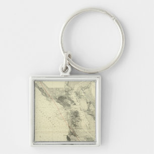San Francisco Bay toont San Andreas Rift Sleutelhanger