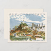 San Francisco Bay Travel Poster Ferryboat (Voorkant / Achterkant)