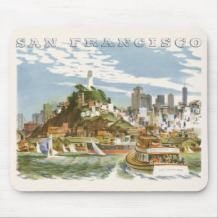 San Francisco Bay Travel Poster Ferryboat Muismat
