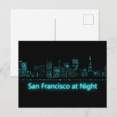 San Francisco bij nacht Briefkaart (Voorkant / Achterkant)