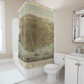 San Francisco Birds eye uitzicht Douchegordijn (In situ)